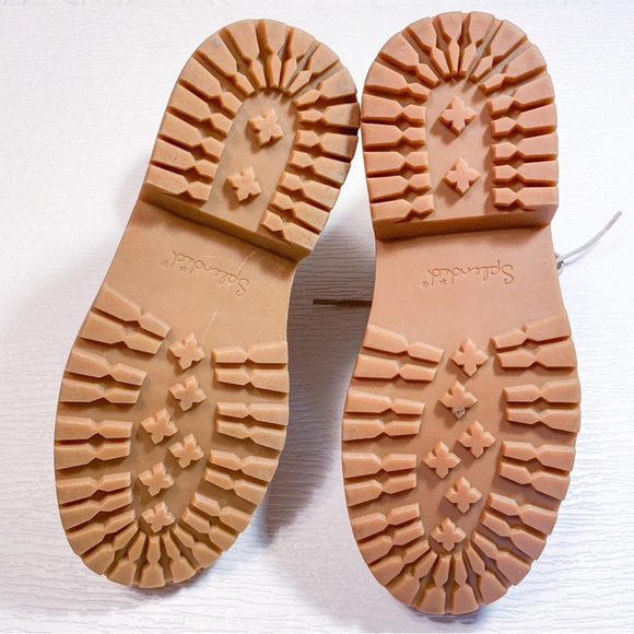 New Splendid Yvonne Suede Combat Boots Lace Up Moto Boot Lug Sole Pink Size 7 - Picture 10 of 17